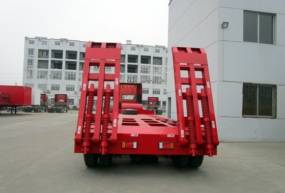 Zuid-Afrika 3 assen 60t laag bed aanhangwagen met hydraulische en kwaliteit zware dienst 80ton