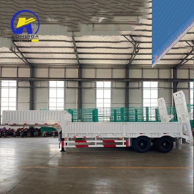 Gaashals-paardtrailer graafmachine Transporter laagbedtrailer met zijwand en rand 8.5-20