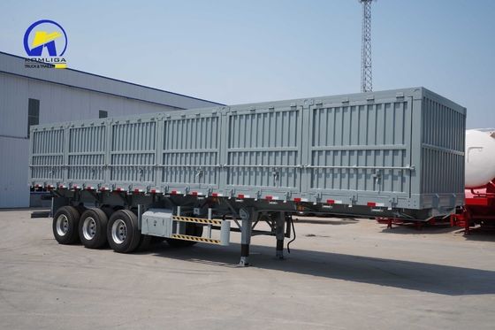 Een stuk gereedschapskist 1m * 0,5m * 0,5m Sinotruk zware aanhanger 3 assen 80t vracht half aanhanger