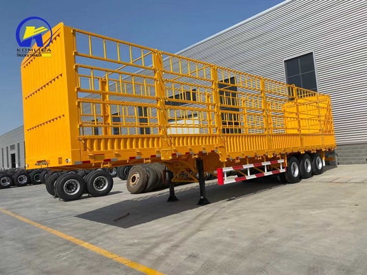 Verkoppeling HOWO Truck Fence Cargo Semi-trailer met ophangingssysteem