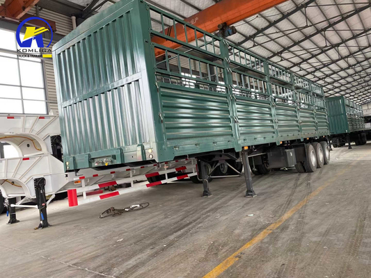 GCC-certificering Flatbed Semi Trailer voor vervoer Fuwa 3 Assen 30-100t hek