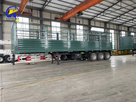 GCC-certificering Flatbed Semi Trailer voor vervoer Fuwa 3 Assen 30-100t hek