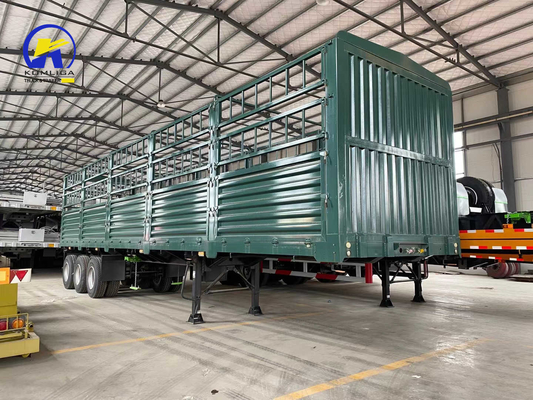 GCC-certificering Flatbed Semi Trailer voor vervoer Fuwa 3 Assen 30-100t hek