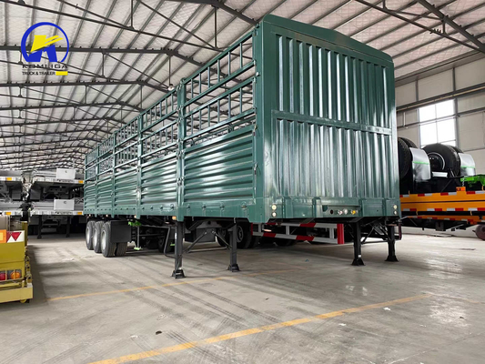 GCC-certificering Flatbed Semi Trailer voor vervoer Fuwa 3 Assen 30-100t hek