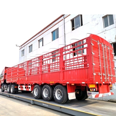 12.00r20 banden staal 3 assen 40-60 ton staken hek half aanhangwagen voor vrachtvervoer