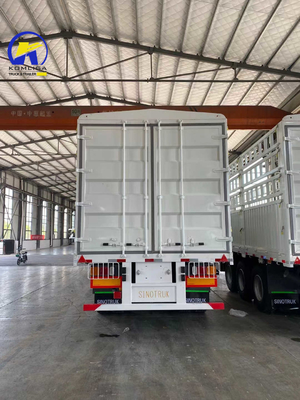 Sinotruk HOWO 3 Assen 4 Assen Platbed Semi Trailer Cross Arm Type Suspension Fence Truck