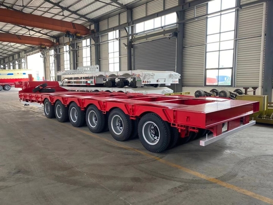 Sinotruk 3 Assen Fuwa 13t 60 Tons Lowbed Tailer met Q345b Carbon Steel Hoofdbalk