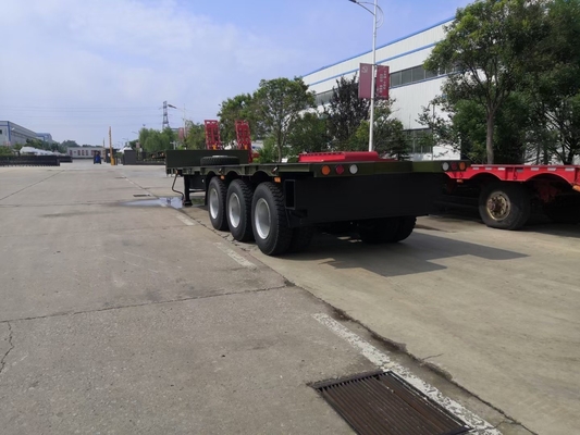 Sinotruk 3 Assen Fuwa 13t 60 Tons Lowbed Tailer met Q345b Carbon Steel Hoofdbalk