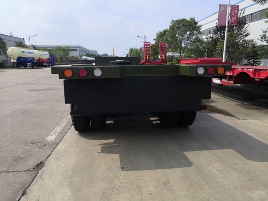 3 assen laaggelegen halfrol met 9000X3000X1350mm werkdek en rampa laaggelegen chassis