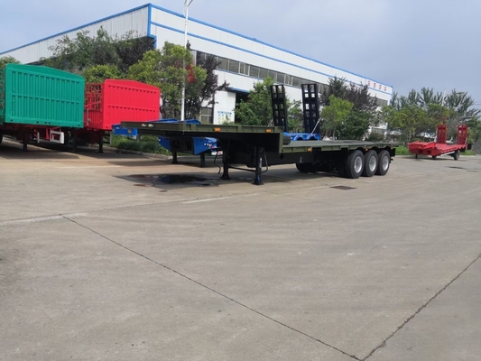 3 assen laaggelegen halfrol met 9000X3000X1350mm werkdek en rampa laaggelegen chassis