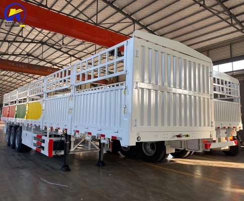 High Side Fence Semi Truck Trailer in goede staat met Wabco Valve en 7000-8000mm wielbasis