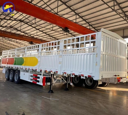 High Side Fence Semi Truck Trailer in goede staat met Wabco Valve en 7000-8000mm wielbasis