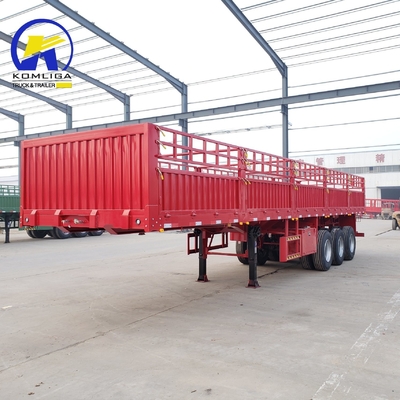 3 assen 40FT 45FT hek zijwand Semi Truck trailer Jost Twee snelheid Spport been ondersteund