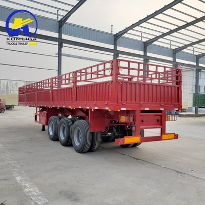 3 assen 40FT 45FT hek zijwand Semi Truck trailer Jost Twee snelheid Spport been ondersteund