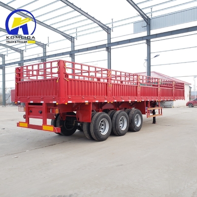3 assen 40FT 45FT hek zijwand Semi Truck trailer Jost Twee snelheid Spport been ondersteund