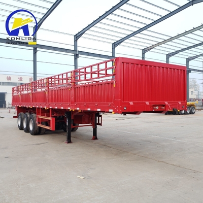 3 assen 40FT 45FT hek zijwand Semi Truck trailer Jost Twee snelheid Spport been ondersteund