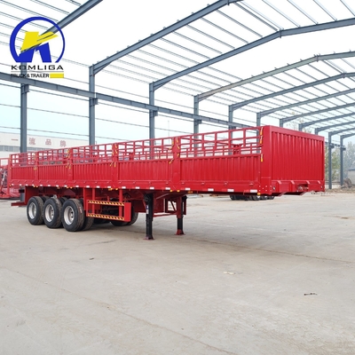 3 assen 40FT 45FT hek zijwand Semi Truck trailer Jost Twee snelheid Spport been ondersteund