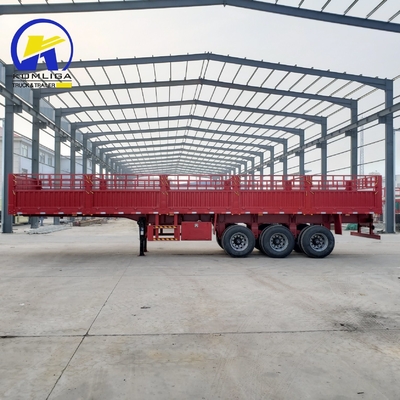 3 assen 40FT 45FT hek zijwand Semi Truck trailer Jost Twee snelheid Spport been ondersteund