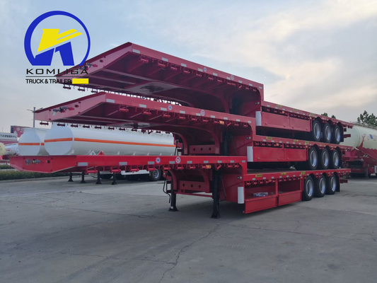 2/3/4/5 Assen Zware taak Gooseneck Lowbed Truck Semi-trailer met een loopvlak 1820mm staal
