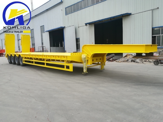 4 assen Transport van zware apparatuur Laagbedlader Truck trailer voor halve aanhangwagen RIM 8.0-20