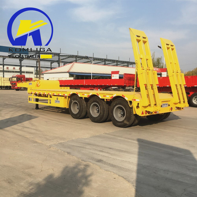 Mechanische ophanging 40FT 3 assen platte/laaggelegen halfrijtuig voor container/machine