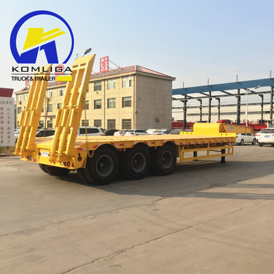Mechanische ophanging 40FT 3 assen platte/laaggelegen halfrijtuig voor container/machine