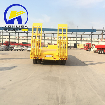 Mechanische ophanging 40FT 3 assen platte/laaggelegen halfrijtuig voor container/machine