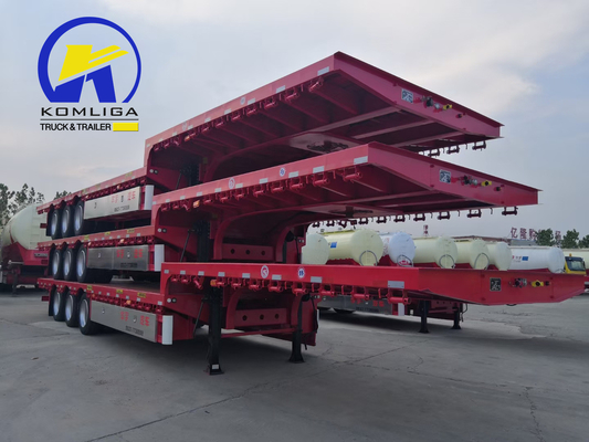 40-60 ton 2-3 assen graaftruck Semi Lowboy Low Bed Semi Trailer voor en vervoer