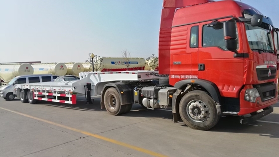 Verwijderingsvorm van het type crossarm 3 assen 4 assen zware lading laaggelegen halfrol met oprit