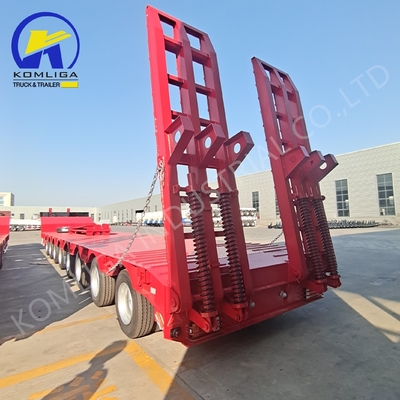 4 mm platform meerastig laagbed half-trailer 60 80 100 ton voor zwaar vervoer