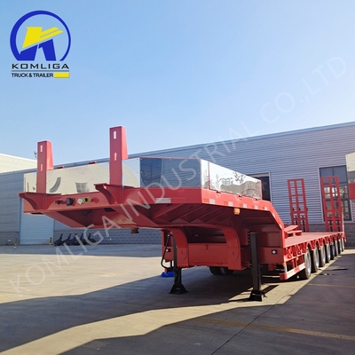 80T laadvermogen Multi-axel Lowbed Low Boy Truck Semi-trailer voor klantenvereisten
