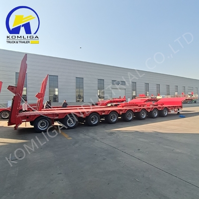 1100r20 3/4/5/6/7/8 Achsel laag bed Lowboy Afneembare gooseneck truck laag bed half-trailer
