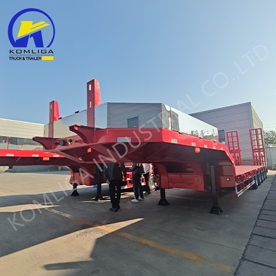 1100r20 3/4/5/6/7/8 Achsel laag bed Lowboy Afneembare gooseneck truck laag bed half-trailer