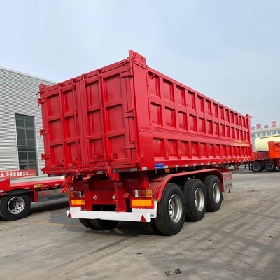 Gravel Function U Shape Heavy Duty End Side Rear 4 Axle Dump Trailer voor verkoop op de boerderij