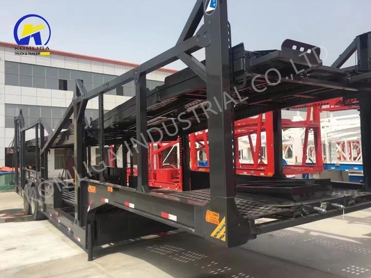 2/3 Assen Transporttractor Trekkende dubbele dek Hydraulische Lifting SUV Car Carrier Truck Trailers