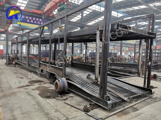2/3 Assen Transporttractor Trekkende dubbele dek Hydraulische Lifting SUV Car Carrier Truck Trailers