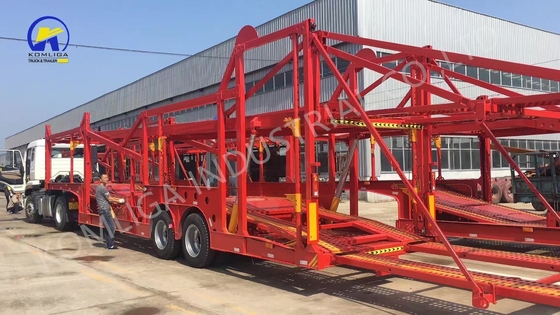 Klasse 3 zware wagenvoertuig vervoerder met as Halve wagen aanhangwagen met hydraulische lift
