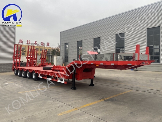 Russische markt zware 100 ton 15m 7m lage half-trailer met airbag ophanging