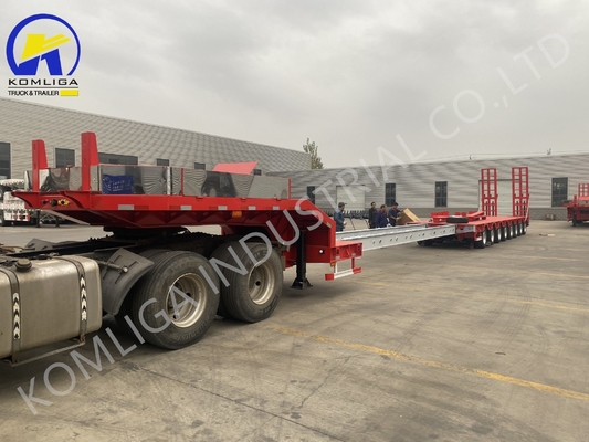 Russische markt zware 100 ton 15m 7m lage half-trailer met airbag ophanging