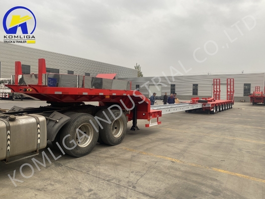 Russische markt zware 100 ton 15m 7m lage half-trailer met airbag ophanging