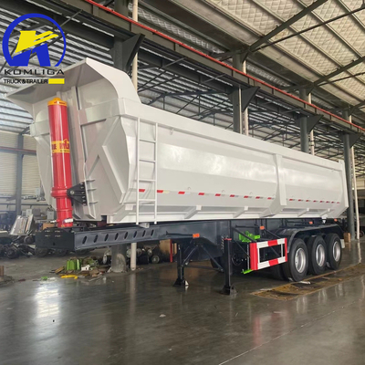 60 Nutteload 3 Assen 35 Cbm 40m3 45m3 Hydraulische ophangwagen Achterkant Mining Dumper Dump Tipper Trailer