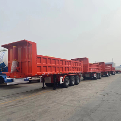 Gravelfunctie 60 ton Nadelige lading Eind Achterste Tipper Dump Tipping Tractor Truck Semi-trailer