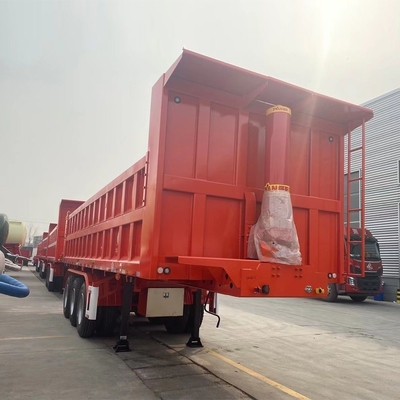90 W mm*13 Dikte mm*10laag Springblad End Dump Trailer voor 60 ton Kolen Transport