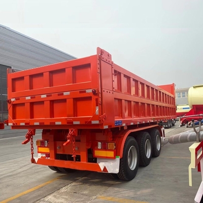 90 W mm*13 Dikte mm*10laag Springblad End Dump Trailer voor 60 ton Kolen Transport