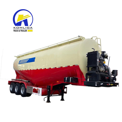 50T laadvermogen 3 as bulk cement tank Halve aanhanger met luchtzak binnen vloeibaar bed