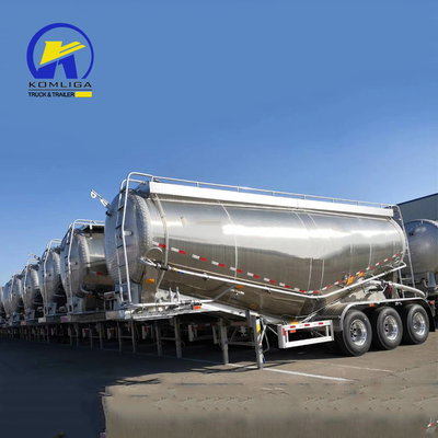 50T laadvermogen 3 as bulk cement tank Halve aanhanger met luchtzak binnen vloeibaar bed