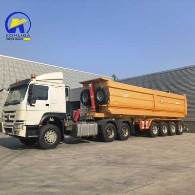 50t Dump Semi-trailer met wielbasis 7000-8000 mm en GCC-certificering