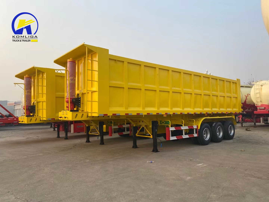 50t Dump Semi-trailer met wielbasis 7000-8000 mm en GCC-certificering