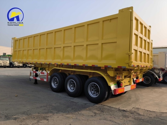 50t Dump Semi-trailer met wielbasis 7000-8000 mm en GCC-certificering