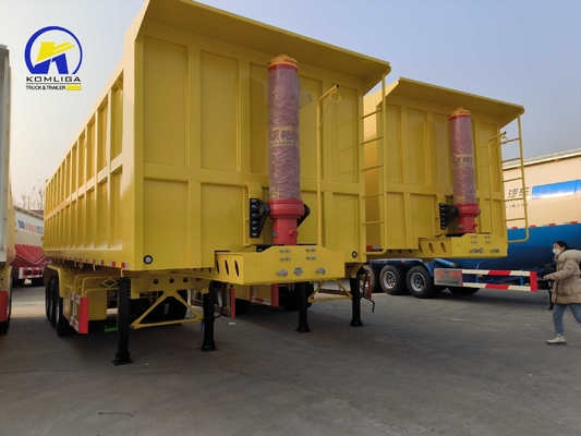 50t Dump Semi-trailer met wielbasis 7000-8000 mm en GCC-certificering